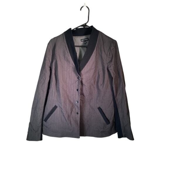 Glamour x Lane Bryant Gray Snap Blazer Jacket Size 14 for Women - Picture 1 of 4